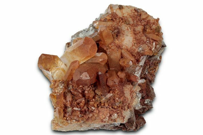 Tangerine Quartz Crystal Cluster - Brazil #328945